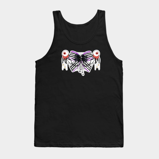 Spooky Ribbon Tank Top by Bite Back Sticker Co.